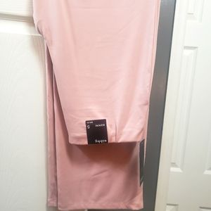 Pink Alfani stretchy casual flare slacks